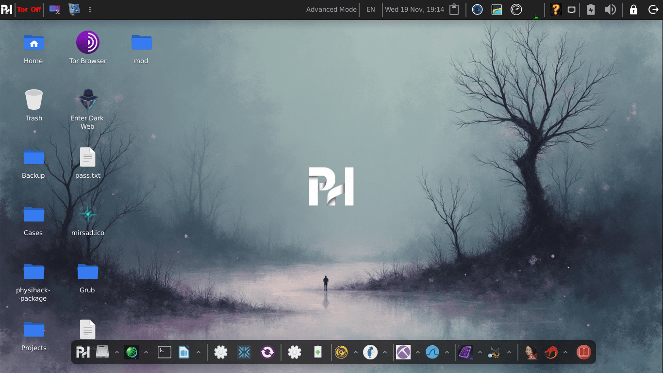 PhysiHack OS Dark Mode